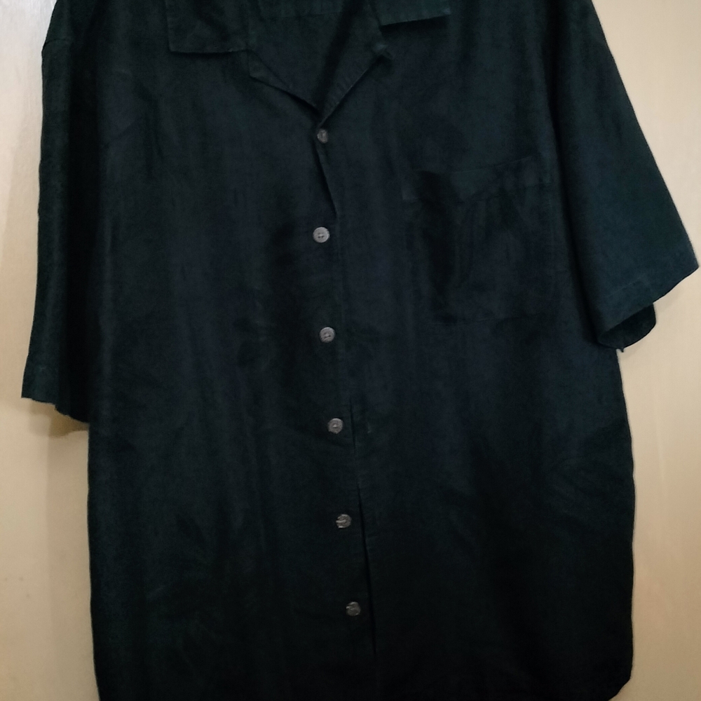 Caribbean Joe Ebony Button-Up Shirt
